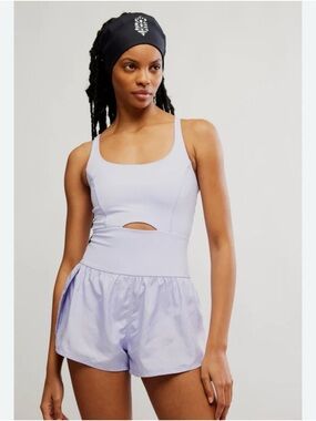 FP Movement by Free People Light Lavender Romper Jumpsuit